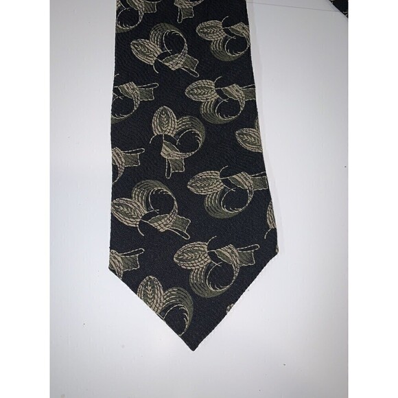 𝅺GIORGIO Armani Mens Tie Navy Blue With Gold Geometric‎ Cravatte - Picture 1 of 4